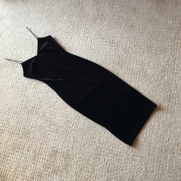 Lk New Black Windsor Velour Bodycon Midi Dress S - Picture 2 of 4